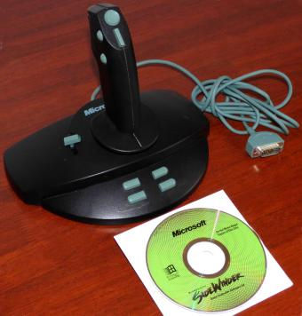 Microsoft SideWinder 3D Pro GamePort Controller FCC-ID: C3KMJ1 inkl. Software 3.0 CD 1995
