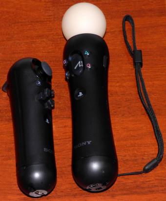 Sony PlayStation 3 Move Motion Controller CECH-ZCM1E und PS3 Navigaton Controller CECH-ZCS1e