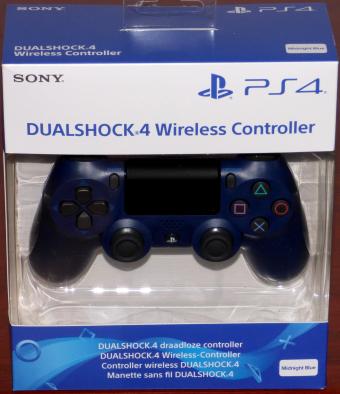 Sony PS4 Dualshock Bluetooth Wireless Controller mit Touchpad (Midnight Blue) 2018