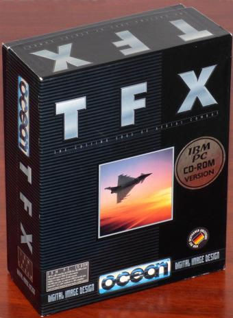 TFX Flugsimulation The Cutting Edge of Aerial Combat IBM PC CD-ROM Version Deutsche Anleitung/Bedienhandbuch OVP Bigbox Digital Image Design/ocean 1993