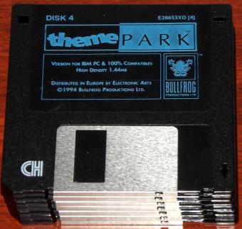 Theme Park - 7 Disketten von Bullfrog Productions / Electronic Arts 1994
