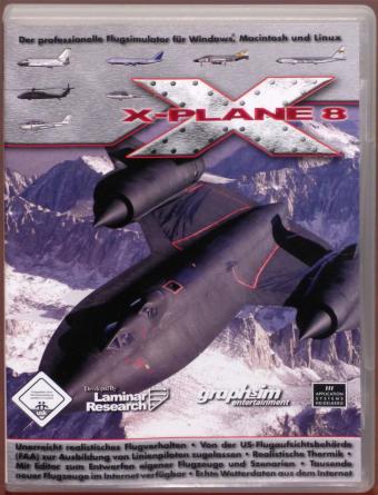 X-Plane 8 Flugsimulator DVD für Win/Mac & Linux FAA zugelassen Laminar Research 2004