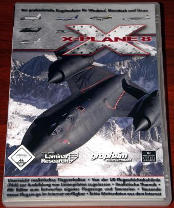 X Plane 8 professioneller Flugsimulator für Windows, Macintosh und Linux - Laminar Research/graphsim entertainment 2004