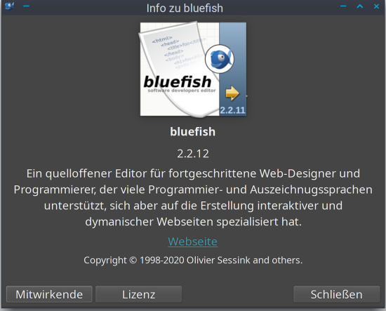 Bluefish WebEditor
