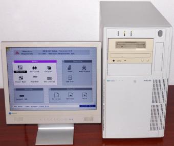 Philips P3460 PC AMD K5 PR133 (Goldcap) CPU, 40MB RAM, Quantum 1280AT HDD, TW-120D CD-ROM & Floppy, ATI WinCharger Mach64 GPU, OPTi 82C931 Sound, SiS 5595 Chipsatz, 24h Burn-in Amibios 1995